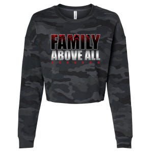 Family Above All Roman Wrestler Cropped Pullover Crew