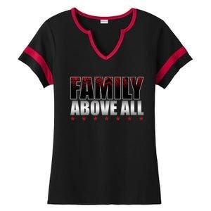 Family Above All Roman Wrestler Ladies Halftime Notch Neck Tee