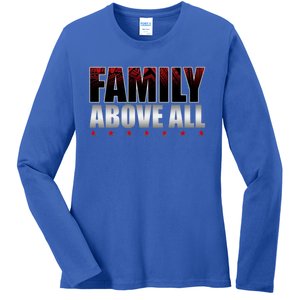 Family Above All Roman Wrestler Ladies Long Sleeve Shirt