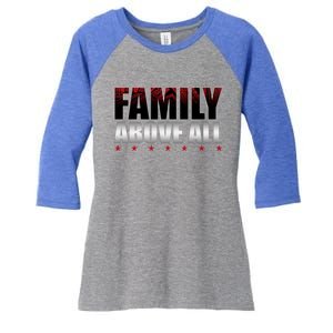 Family Above All Roman Wrestler Women's Tri-Blend 3/4-Sleeve Raglan Shirt