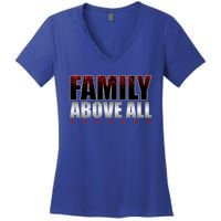 Family Above All Roman Wrestler Women's V-Neck T-Shirt