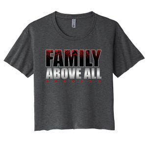 Family Above All Roman Wrestler Women's Crop Top Tee