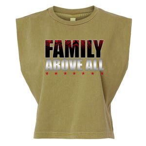 Family Above All Roman Wrestler Garment-Dyed Women's Muscle Tee