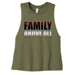 Family Above All Roman Wrestler Women's Racerback Cropped Tank