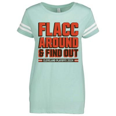 Flacc Around And Find Out Enza Ladies Jersey Football T-Shirt