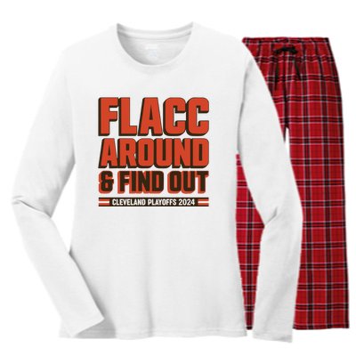 Flacc Around And Find Out Women's Long Sleeve Flannel Pajama Set 