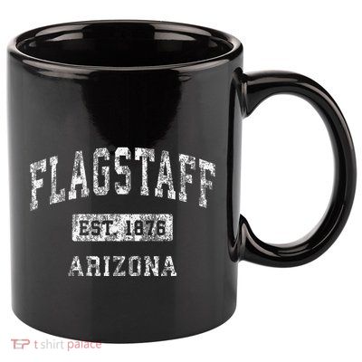 Flagstaff Arizona Az Vintage Established 11oz C Handle Ceramic Mug