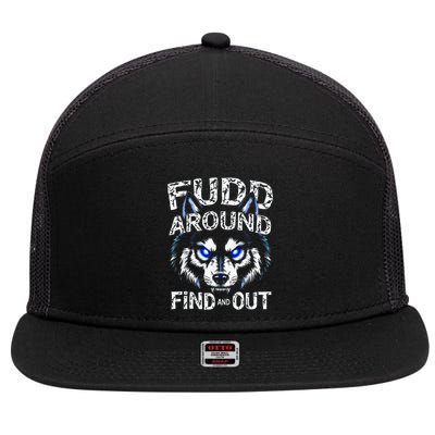 Fudd Around And Find Out Sarcastic 7 Panel Mesh Trucker Snapback Hat