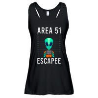 Funny Alien Art Alien Lover Area 51 Escapee Alien Ladies Essential Flowy Tank