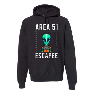 Funny Alien Art Alien Lover Area 51 Escapee Alien Premium Hoodie