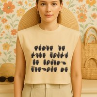 Funny ASL American Sign Language Garment-Dyed Women's Muscle Tee