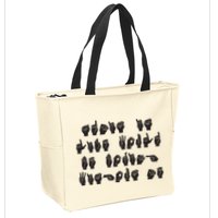 Funny ASL American Sign Language Zip Tote Bag