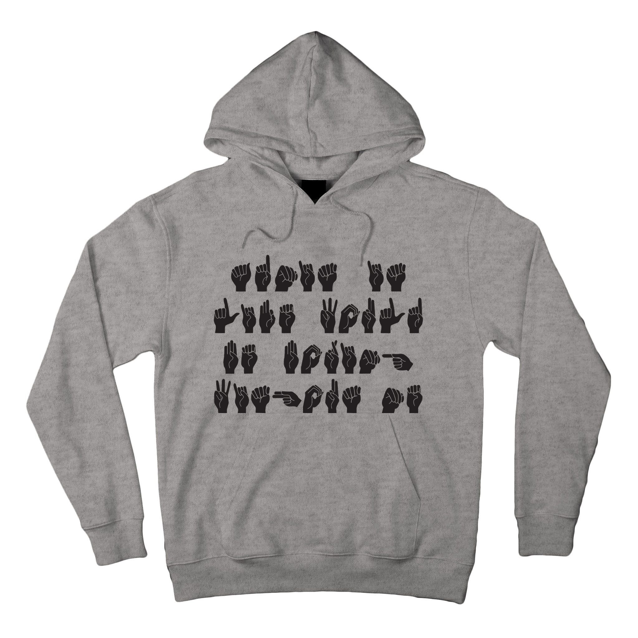Funny ASL American Sign Language Tall Hoodie