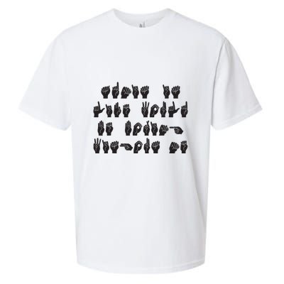 Funny ASL American Sign Language Sueded Cloud Jersey T-Shirt