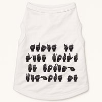 Funny ASL American Sign Language Doggie Tank