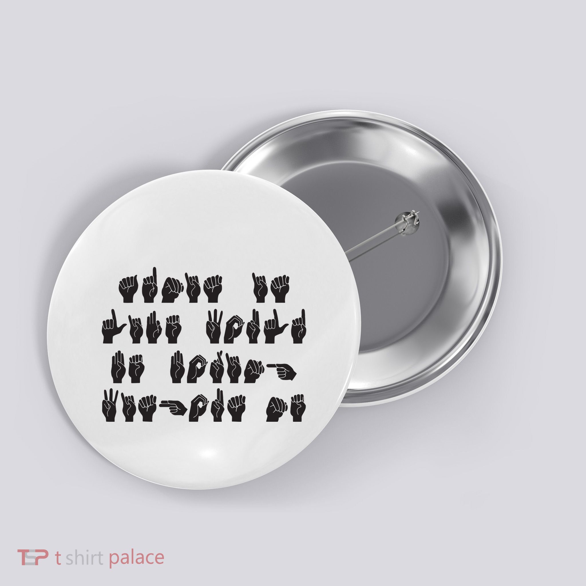 Funny ASL American Sign Language Button