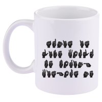 Funny ASL American Sign Language 11oz C Handle Ceramic Mug
