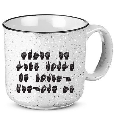 Funny ASL American Sign Language 15oz Campfire Ceramic Mug