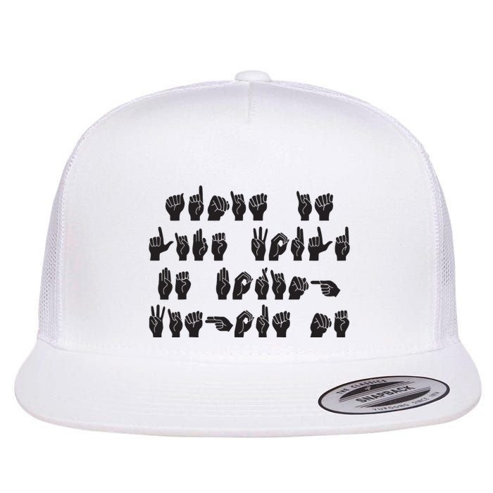 Funny ASL American Sign Language Flatbill Hat