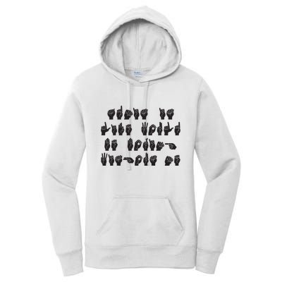 Funny ASL American Sign Language Women's Pullover Hoodie