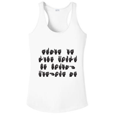 Funny ASL American Sign Language Ladies PosiCharge Competitor Racerback Tank