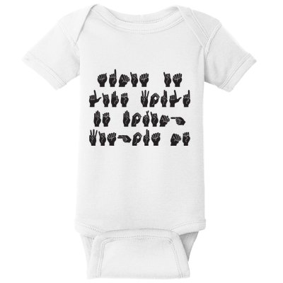 Funny ASL American Sign Language Baby Bodysuit