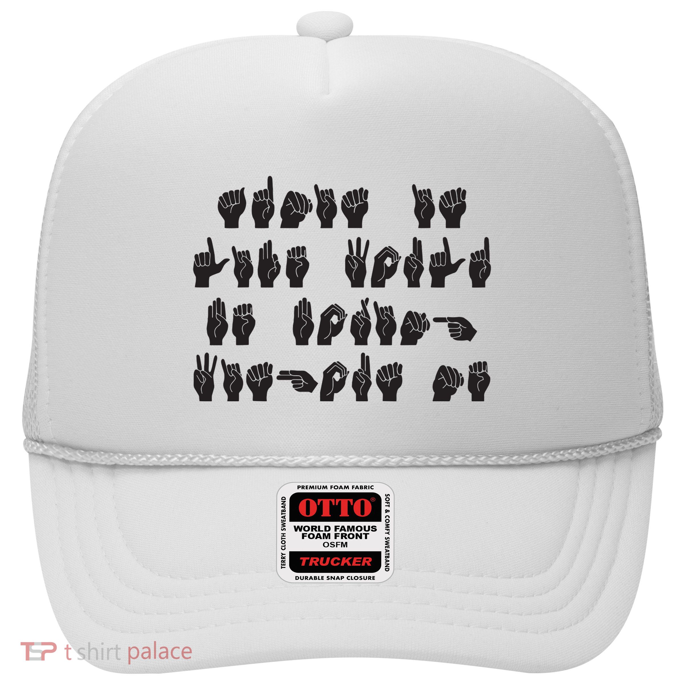 Funny ASL American Sign Language Trucker Hat