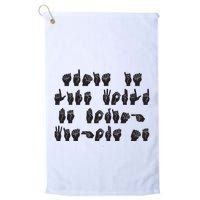 Funny ASL American Sign Language Golf Towel