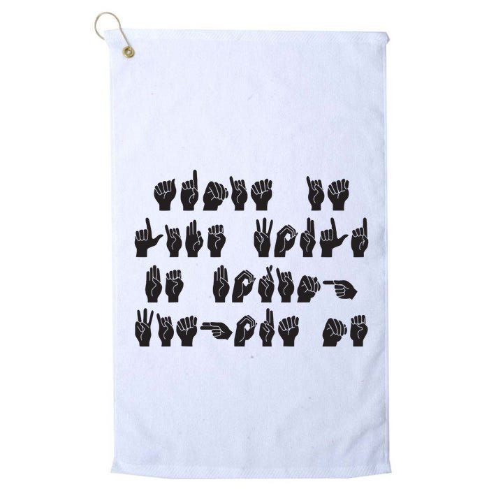 Funny ASL American Sign Language Golf Towel