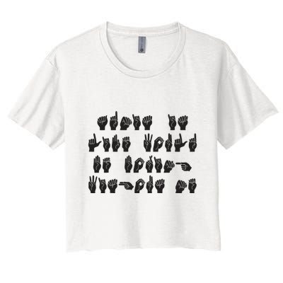 Funny ASL American Sign Language Crop Top