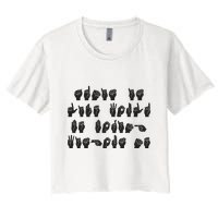 Funny ASL American Sign Language Crop Top