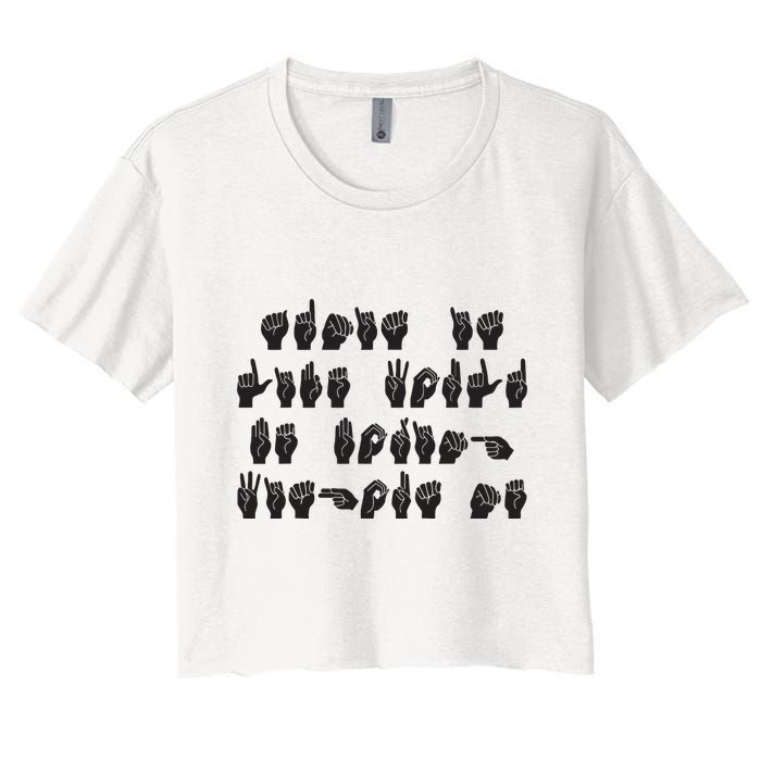 Funny ASL American Sign Language Crop Top