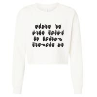 Funny ASL American Sign Language Cropped Pullover Crew