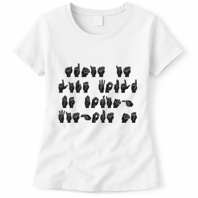 Funny ASL American Sign Language Womens T-Shirt