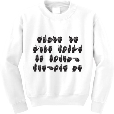 Funny ASL American Sign Language Kids Sweatshirt