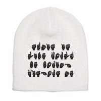 Funny ASL American Sign Language Short Acrylic Beanie
