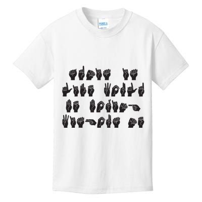 Funny ASL American Sign Language Kids T-Shirt