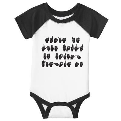 Funny ASL American Sign Language Infant Baby Jersey Bodysuit