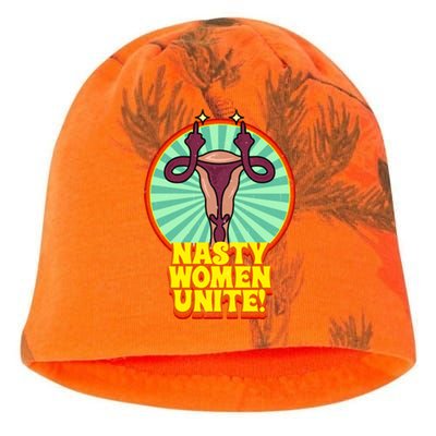 Feminist Af Activist Gift Nasty Unite Gift Kati - Camo Knit Beanie