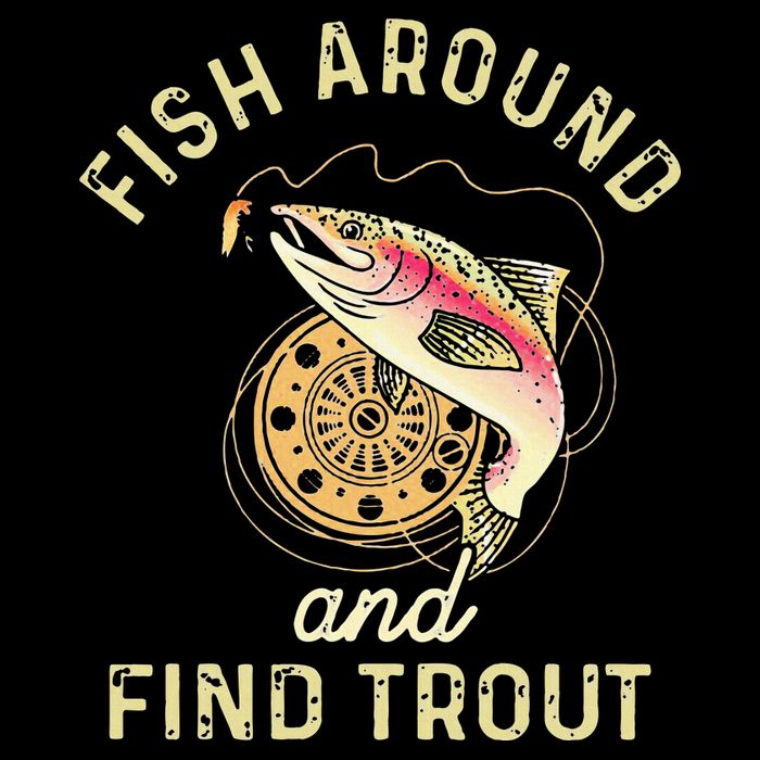 Fish Around And Find Trout Funny Fishing 16 in Basic Backpack
