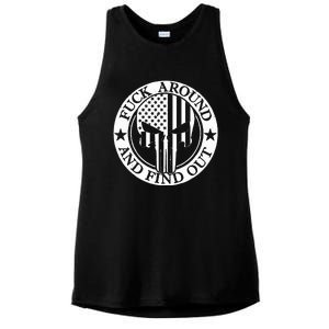 Fuck Around And Find Out Ladies PosiCharge Tri-Blend Wicking Tank