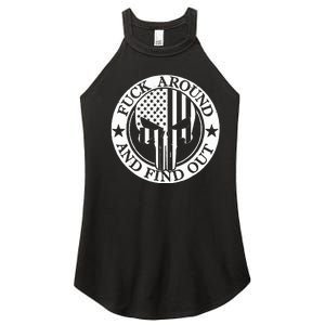 Fuck Around And Find Out Women's Perfect Tri Rocker Tank