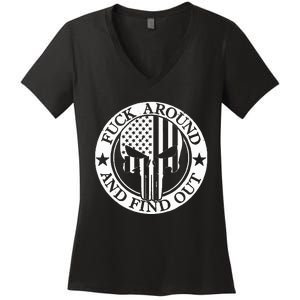 Fuck Around And Find Out Women's V-Neck T-Shirt