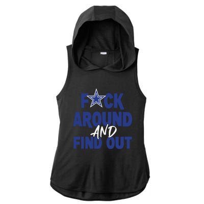 Fuck Around And Find Out Ladies PosiCharge Tri-Blend Wicking Draft Hoodie Tank