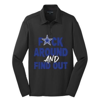 Fuck Around And Find Out Silk Touch Performance Long Sleeve Polo