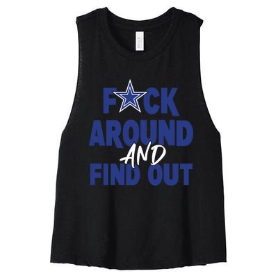 Fuck Around And Find Out Women's Racerback Cropped Tank