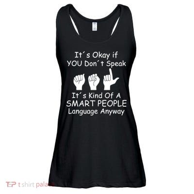 Funny ASL American Sign Language Ladies Essential Flowy Tank