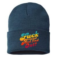 Fuck Around And Find Out FAFO F Around And Find Out Sustainable Knit Beanie