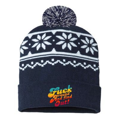 Fuck Around And Find Out FAFO F Around And Find Out USA-Made Snowflake Beanie