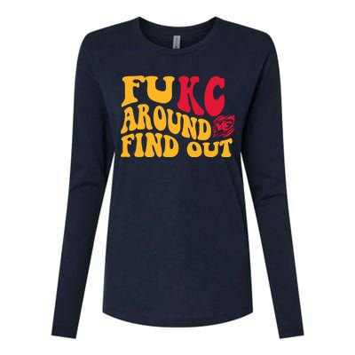 Fuck Around And Find Out Cool Chiefs Football Design Womens Cotton Relaxed Long Sleeve T-Shirt